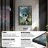 Custom pet portrait of white dog, personalized dog painting, pet wall art gift, black frame.