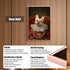 Rose gold framed regal French Bulldog pet portrait, highlighting durable alloy frame, clear acrylic panel, and vivid HD UV printing for wall or tabletop display.