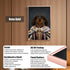 Rose gold framed custom royal dachshund dog portrait in regal attire, showcasing high-quality HD UV printing and durable alloy frame, ideal unique pet art or personalized gift.