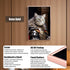 Rose Gold framed Renaissance King Cat pet portrait with durable alloy frame, clear acrylic panel, and HD UV printing, suitable for wall or tabletop display.