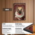 Black framed royal Siamese cat portrait in historical costume, with vivid HD UV printing on clear, scratch-resistant acrylic.