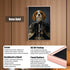 Personalized Royal Dog Portrait of a Cavalier King Charles Spaniel in a military uniform, displayed in a Rose Gold frame, featuring durable alloy construction, HD UV printing, and a clear acrylic front panel for wall mounting or tabletop display.
