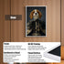 Custom Renaissance pet portrait painting featuring a Cavalier King Charles Spaniel in a general's uniform, framed in white with durable alloy and acrylic panel; high-quality HD UV printing and versatile display for wall or tabletop. Perfect dog lover, pet owner, or memorial gift.