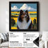 Framed custom Shetland Sheepdog pet portrait painting, personalized dog wall art gift.
