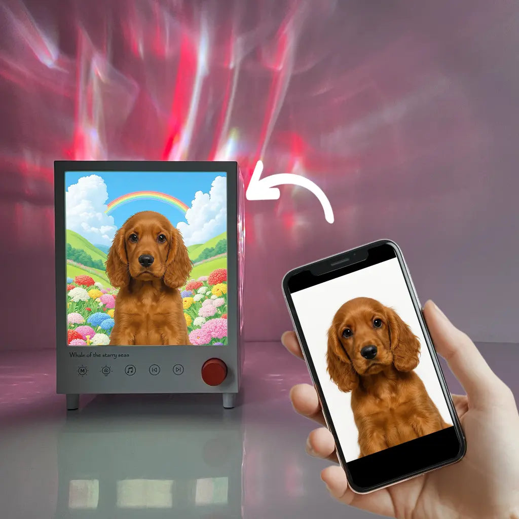 Personalized pet night lamp inspired by Van Gogh’s starry night