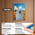 Rose Gold custom pet portrait frame, personalized dog painting wall art gift, Samoyed in sunflowers.