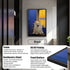 Framed custom pet portrait: personalized dog painting, perfect pet wall art gift featuring a white fluffy dog.