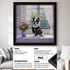 Framed custom French Bulldog pet portrait painting, personalized dog wall art gift.