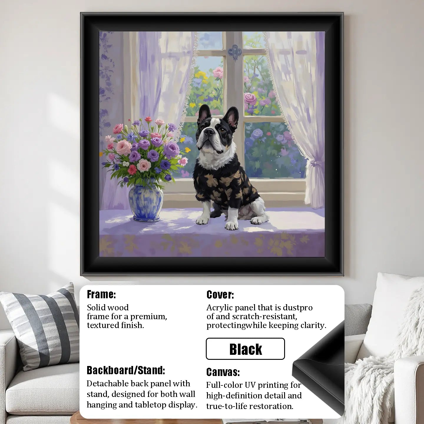 Windowsill Pet Oil Painting