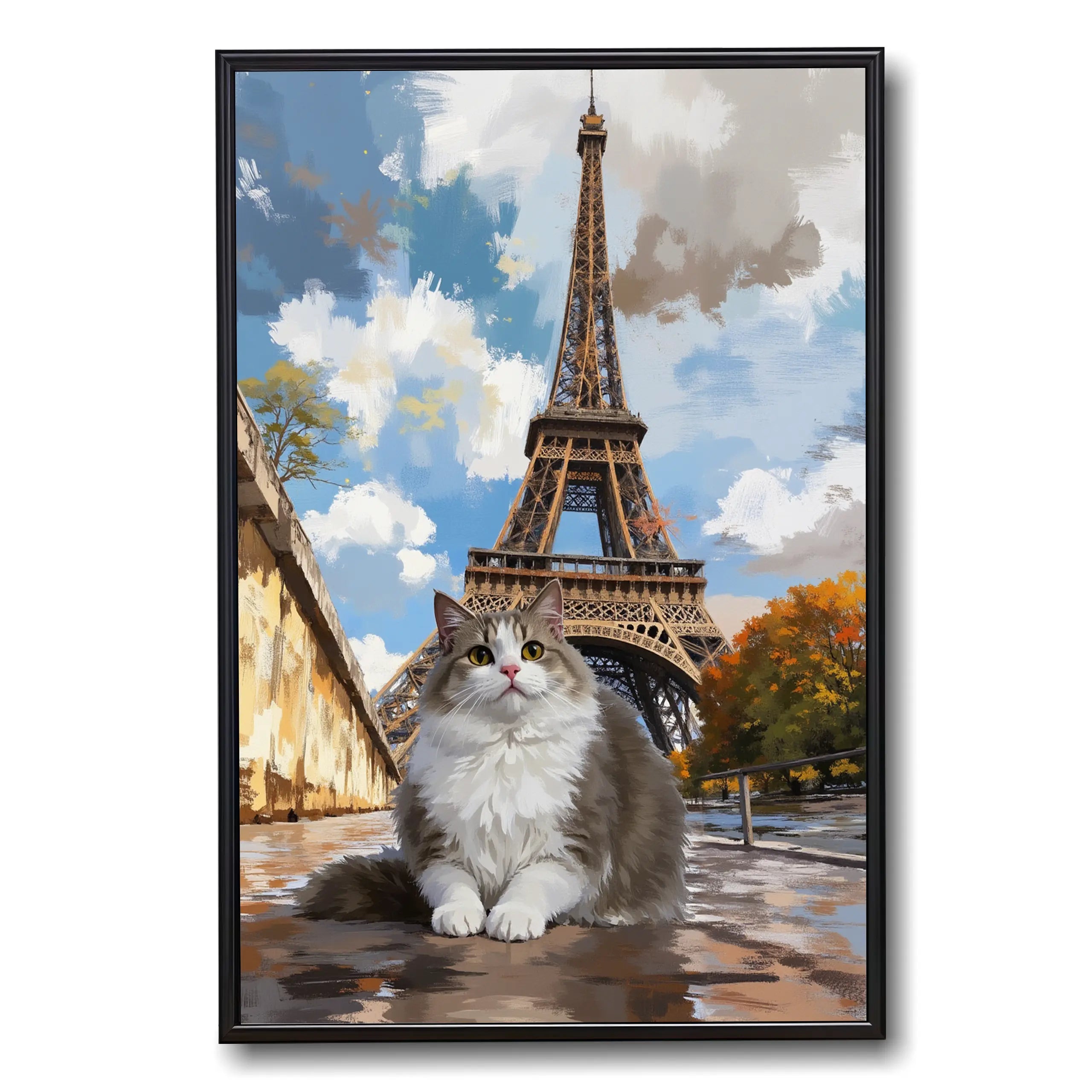 Eiffel Tower Pet Oil Painting